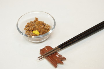 Natto and chopsticks - Japanese food -