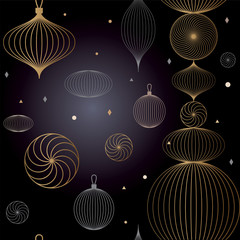 Seamless geometric pattern from abstract rounded shapes. New Year pattern. Christmas pattern.