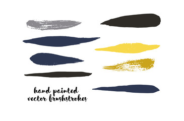 Graffiti Lines. Hand Painted Blue Buttons, Turquoise Highlights. Vector Brushstrokes or Banners. Textured Doodles or Smears. Background Turquoise Swatch Collection Vintage Logo Element. Scribble Paint