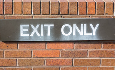 exit only sign