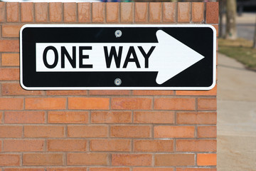 Obraz premium one way street sign