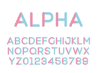 Vector of modern stylized font. Alphebet