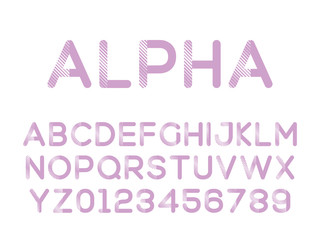 Vector of modern stylized font. Alphebet