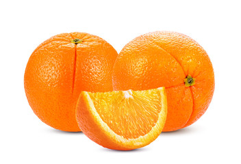 orange fruit isolated on white background