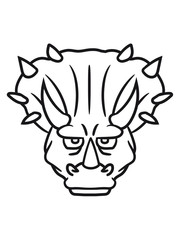 kopf gesicht hörner triceratops groß comic cartoon dinosaurier saurier dino