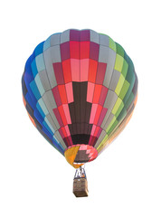 Naklejka premium Colorful hot air balloon isolated on white background; clipping path