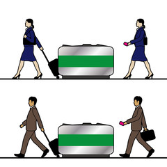 ビジネスマンと公共交通