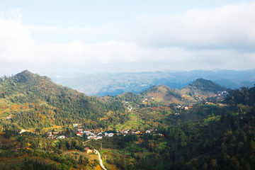 Mountain pass in Ha Giang, Vietnam