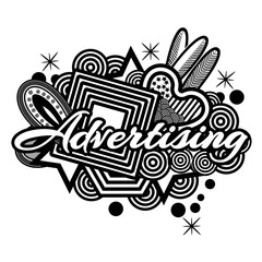 Advertising doodles. vector illustrator