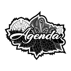 Agenda doodles. vector illustrator