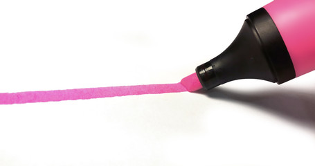 pink or violet text separator on the white background with the line drawn