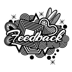 Feedback doodles.  Vector Illustration on white background