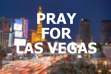 Plakat Pray for Las vegas Nevada