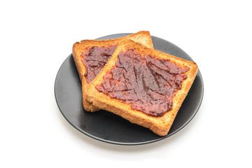 wholewheat bread toast with chili paste