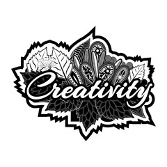 Creativity symbol  for flyer, poster, banner, web header. 