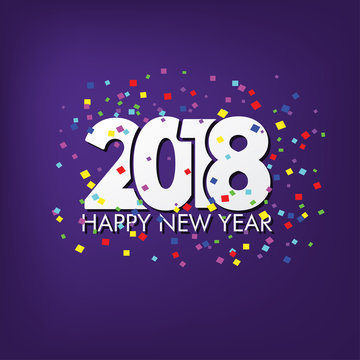 2108 Happy Neew Year with Confetti