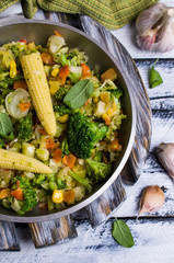 Steamed vegetable mix