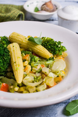 Steamed vegetable mix