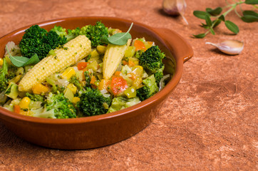 Steamed vegetable mix