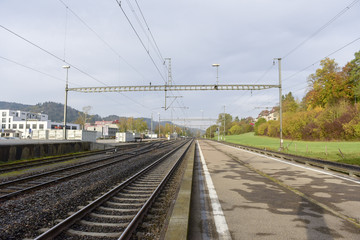 Railroad tracks in Switzerland