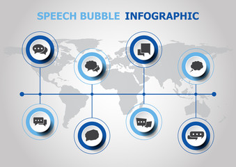 Infographic design with speech bubble icons