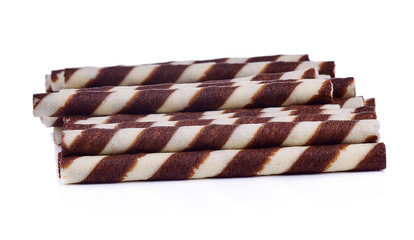 chocolate wafer isolated on a white background
