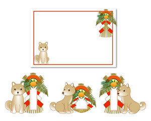 新年フレーム　戌年