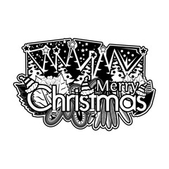 Merry Christmas symbol  for flyer, poster, banner, web header. 