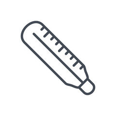 Fototapeta premium medicine medical line icon thermometer