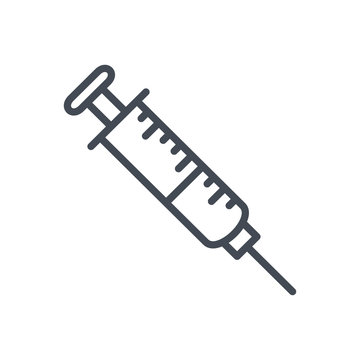medicine medical line icon syringe