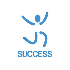 People run sign illustration.  Success Vector Illustration on white background