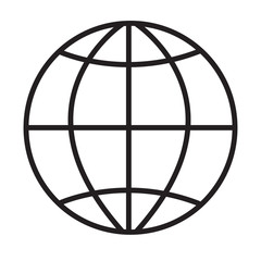 globe icon on white background. globe sign. flat style.