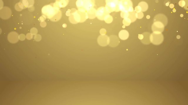 Golden bokeh lights background looping animation