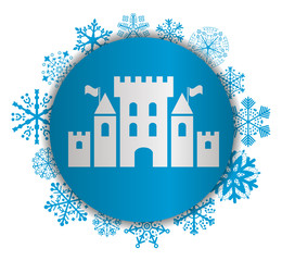 fantasy castle christmas icon