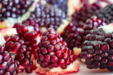 Close up of pomegranate seeds