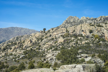 Views of La Cabrera Range, in Guadarrama Mountains, Madrid, Spain