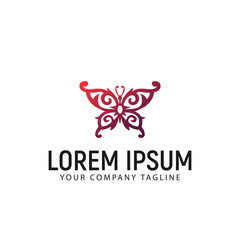 butterfly decoration logo design concept template