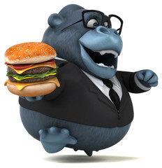 Fun gorilla - 3D Illustration