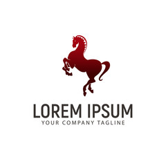 horse jump logo design concept template