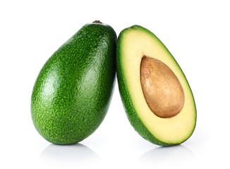 Avocado isolated on white background.