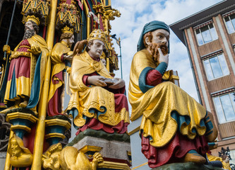 Fototapeta premium Nahaufnahme Schöner Brunnen Nürnberg