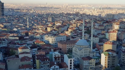 View of mass residential houses in Istanbul