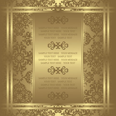 Vintage invitation on luxury background. Can be used as wedding invitation