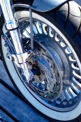 Front Wheel of Motorcycle