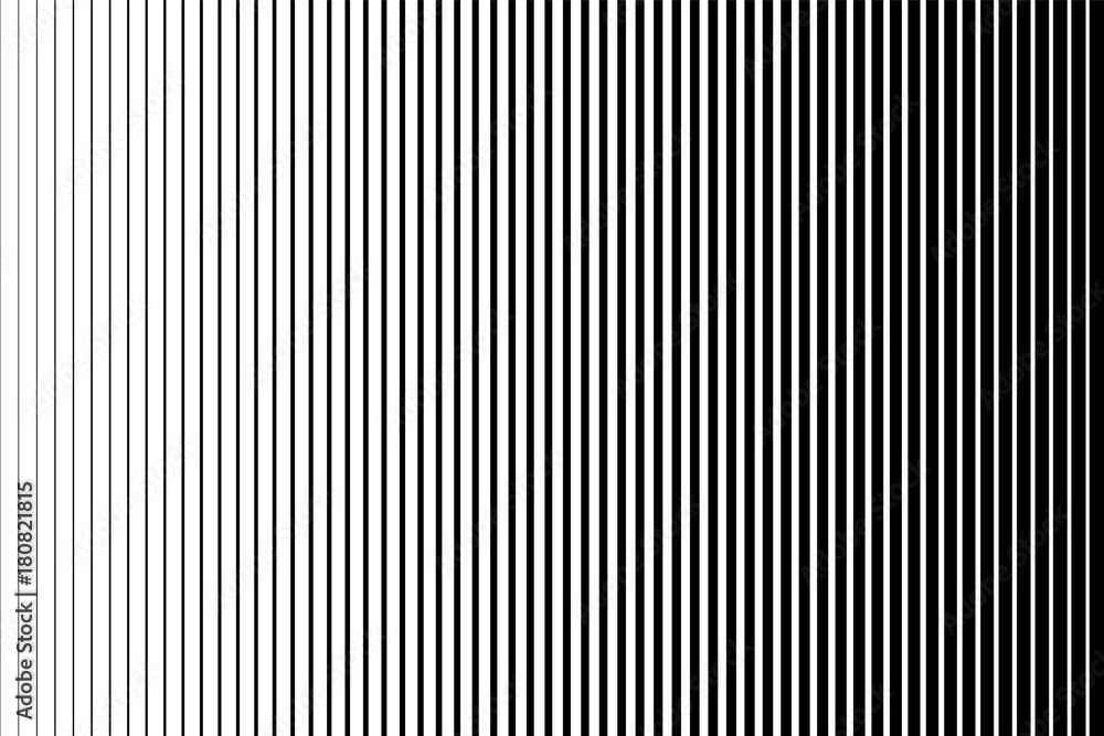 Wall mural black and white simple pattern. light effect. gradient background with line . halftone design .
