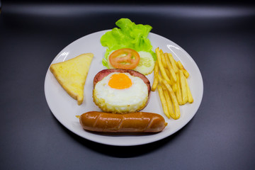 Sausage on the plate