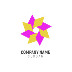 Obraz premium Spiral Star Logo Design