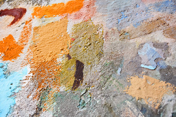 Street art.Paint on the wall