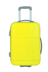 Yellow travel suitcase