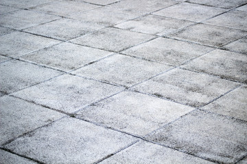 Rough texture of  the block pavement